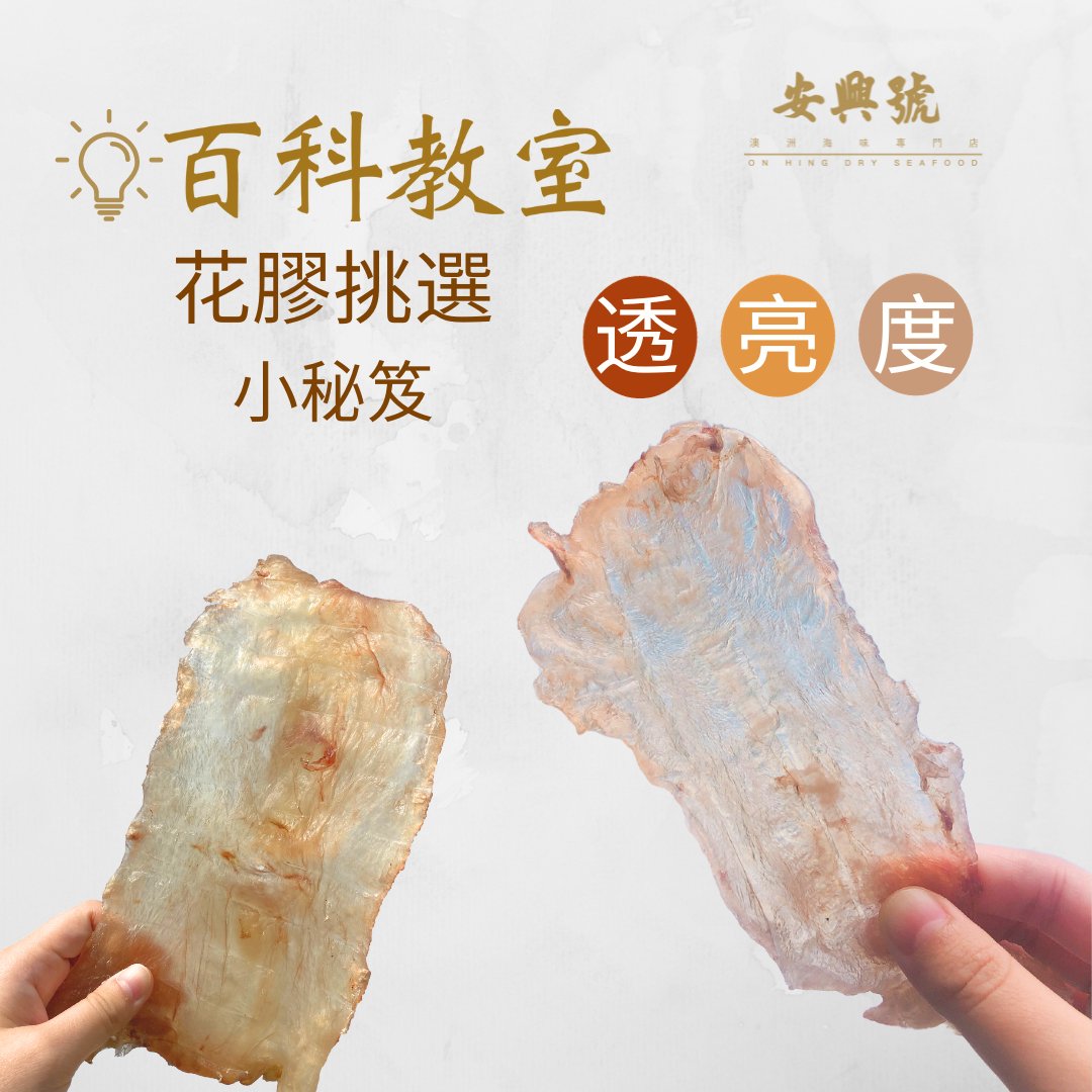 花膠百科 2: 會透光的花膠 - On Hing Dry Seafood
