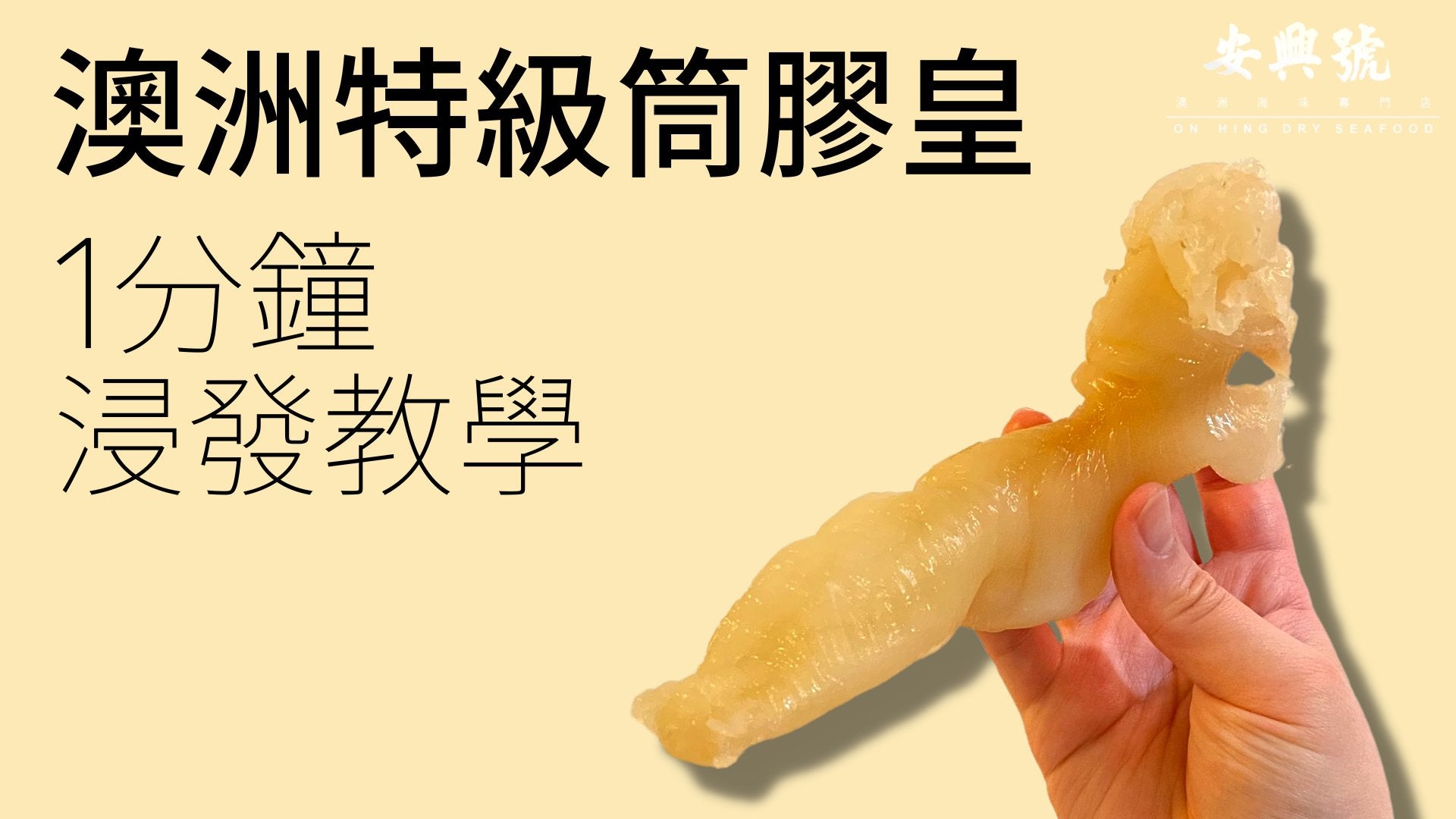 澳洲特級筒膠皇 浸發方法 - On Hing Dry Seafood