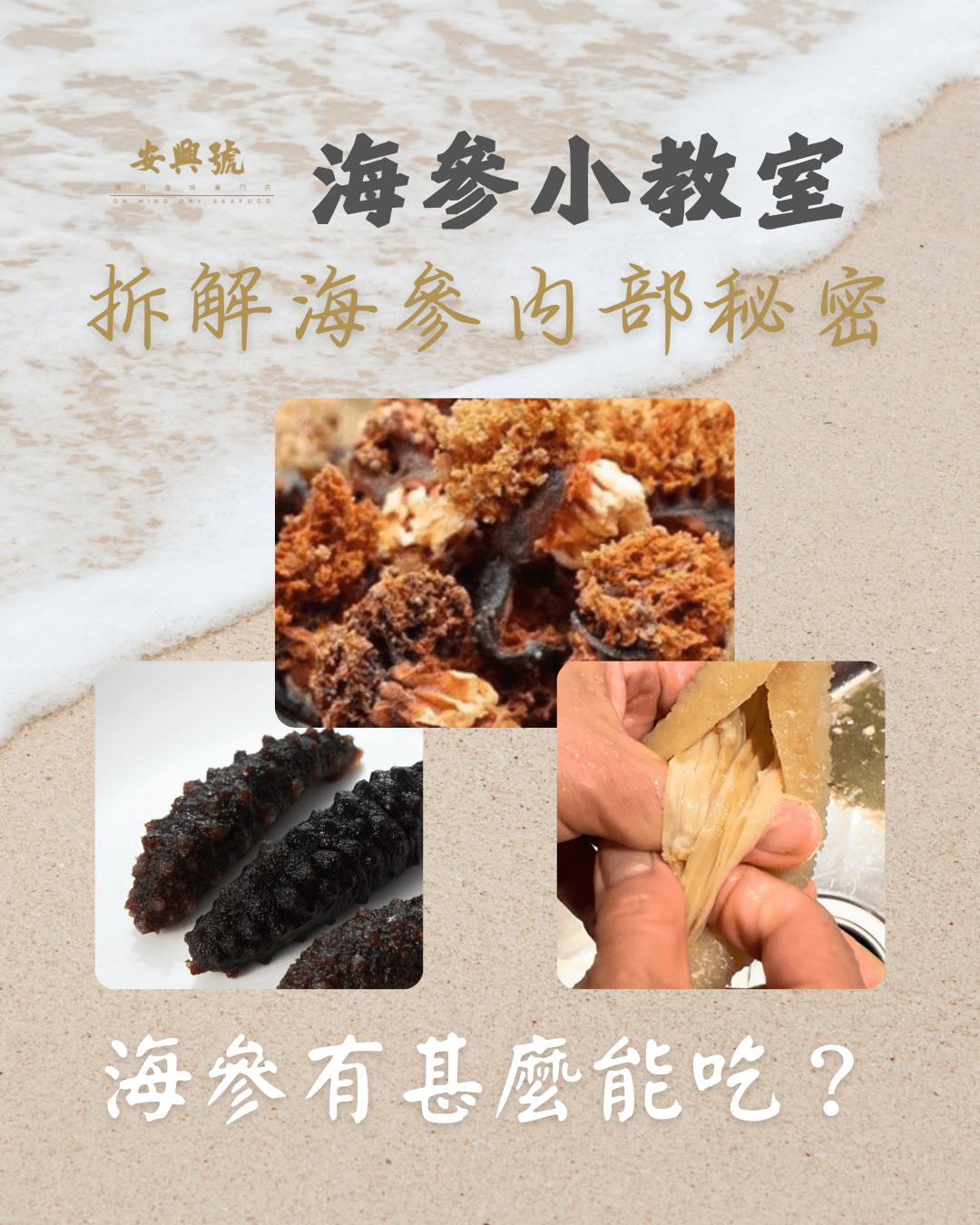 拆解海參內部秘密 - 到底海參肚子裡有甚麼能吃？甚麼不能吃呢？ - On Hing Dry Seafood